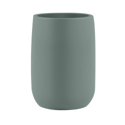 ZAC Zahnputzbecher aus Polyresin – Mattes Grün– Ø 8 cm x H 10,5 cm