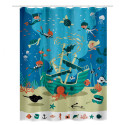 Cortina de ducha Poliéster PIRATAS 180x200cm Azul Spirella