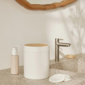 Poubelle à bascule de salle de bain PP & Bambou ALAIS 2,5L Blanc Spirella
