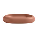 ZAC Soap Dish in Polyresin – Matte Terracotta Finish, Modern Minimalist Design