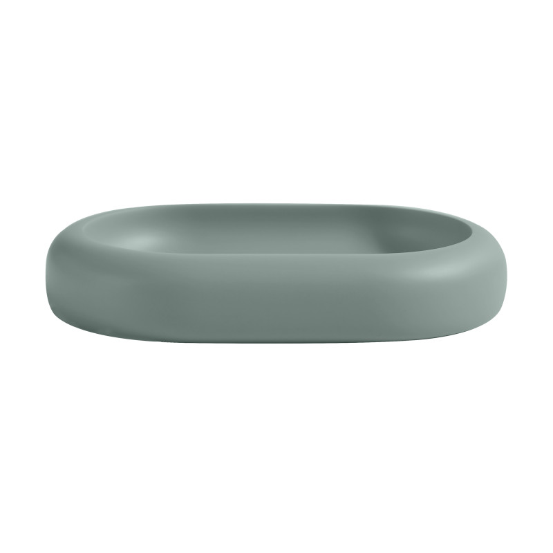 Porte-savon ZAC en polyresine – finition vert mate, design moderne