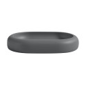 Porte-savon ZAC en polyresine – finition gris charbon mate, design moderne