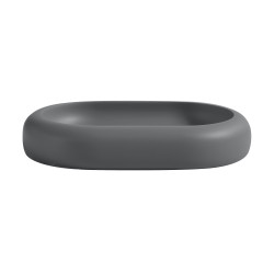 Porte-savon ZAC en polyresine – finition gris charbon mate, design moderne