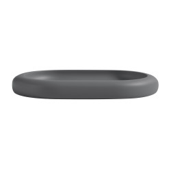 PLATEAU EN POLYRESINE ZAC GRIS CHARBON SPIRELLA