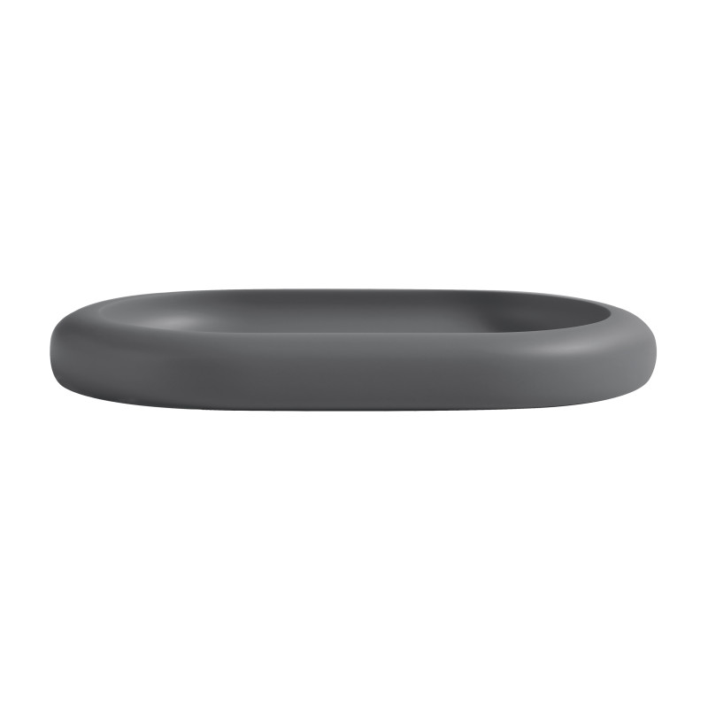PLATEAU EN POLYRESINE ZAC GRIS CHARBON SPIRELLA