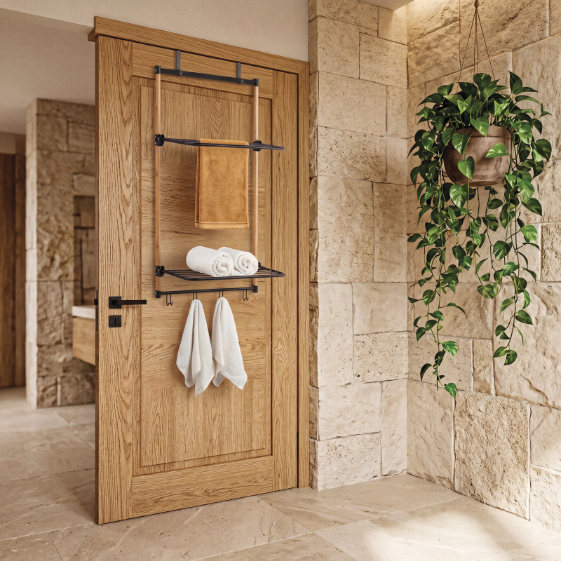 MSV door drying rack ZOÉ Bamboo Black