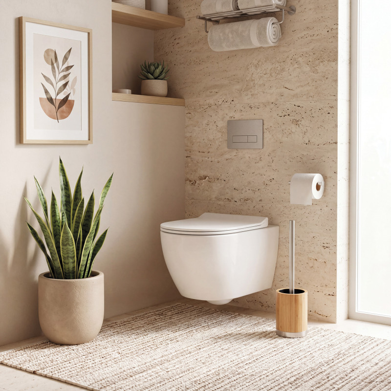 MSV Toilettenbürste mit Halter Wood Pine