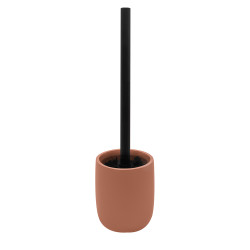 Escobilla de WC ZAC en poliresina – acabado terracotta mate, diseño moderno y minimalista
