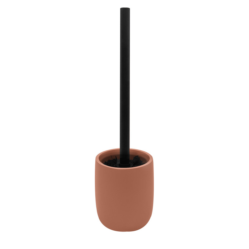 Escobilla de WC ZAC en poliresina – acabado terracotta mate, diseño moderno y minimalista