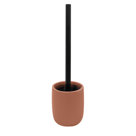 Brosse WC ZAC en polyrésine – finition terracotta mate, design moderne et minimaliste