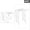 Etagère 3 Niveaux en Bambou 36,5x33x85cm MSV