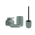 ZAC WC-Bürste aus Polyresin – matte Grün-Oberfläche, modernes und minimalistisches Design