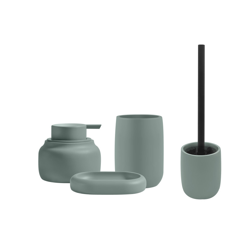 Scopino WC ZAC in poliresina – finitura verde opaca, design moderno e minimalista