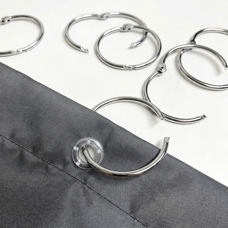 Spirella 12er Set Duschvorhangringe RINGO Chrom