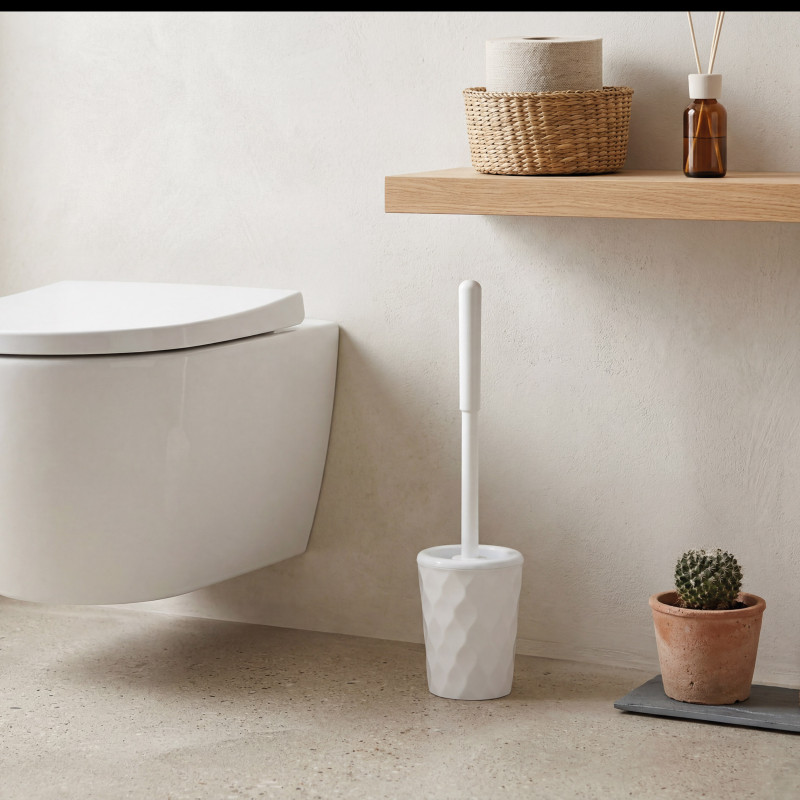 Scopino WC con porta POOL Bianco Spirella