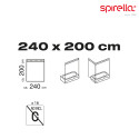 Polyester Shower curtain PRIMO 240x200cm Spirella Blue