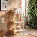 Etagère 3 Niveaux Bambou & MDF Bambou & Blanc MSV