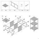 Etagère 3 Niveaux Bambou & MDF Bambou & Blanc MSV