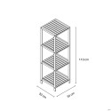 Etagère 4 Niveaux Bambou & MDF Blanc MSV