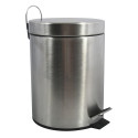 Poubelle à  pédale Inox 3L Inox Satiné MSV