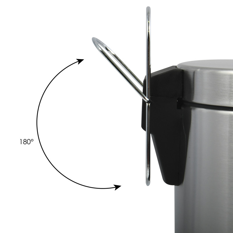 Poubelle à  pédale Inox 3L Inox Satiné MSV