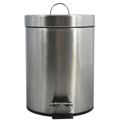 Poubelle à  pédale Inox 3L Inox Satiné MSV