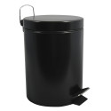 MSV Badezimmer Treteimer Edelstahl 5L Schwarz
