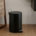 Poubelle à  pédale Inox 5L Noir MSV