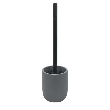 Escobilla de WC ZAC en poliresina – acabado gris oscuro mate, diseño moderno y minimalista