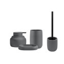 Escobilla de WC ZAC en poliresina – acabado gris oscuro mate, diseño moderno y minimalista
