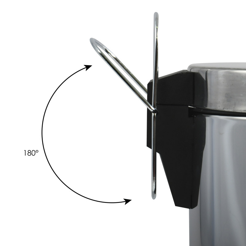 Poubelle à  pédale Inox 5L Miroir MSV