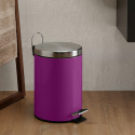 Papelera con pedal de acero inoxidable 3L Morado MSV