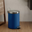 Pattumiera a pedale in acciaio inox 3L Blu MSV