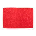 Microfiber bath mat PEBBLE 40x60cm Red MSV
