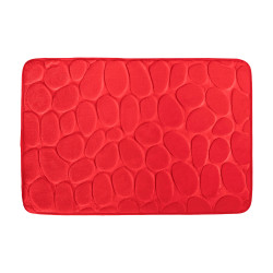 Microfiber bath mat PEBBLE 40x60cm Red MSV