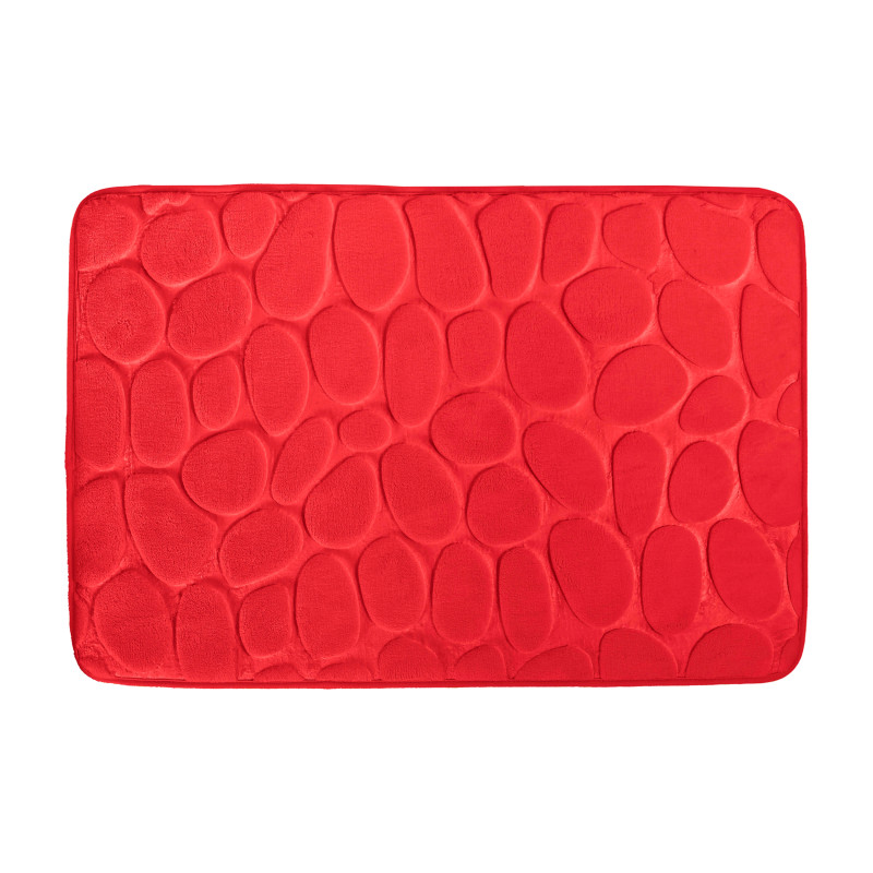 Microfiber bath mat PEBBLE 50x80cm Red MSV