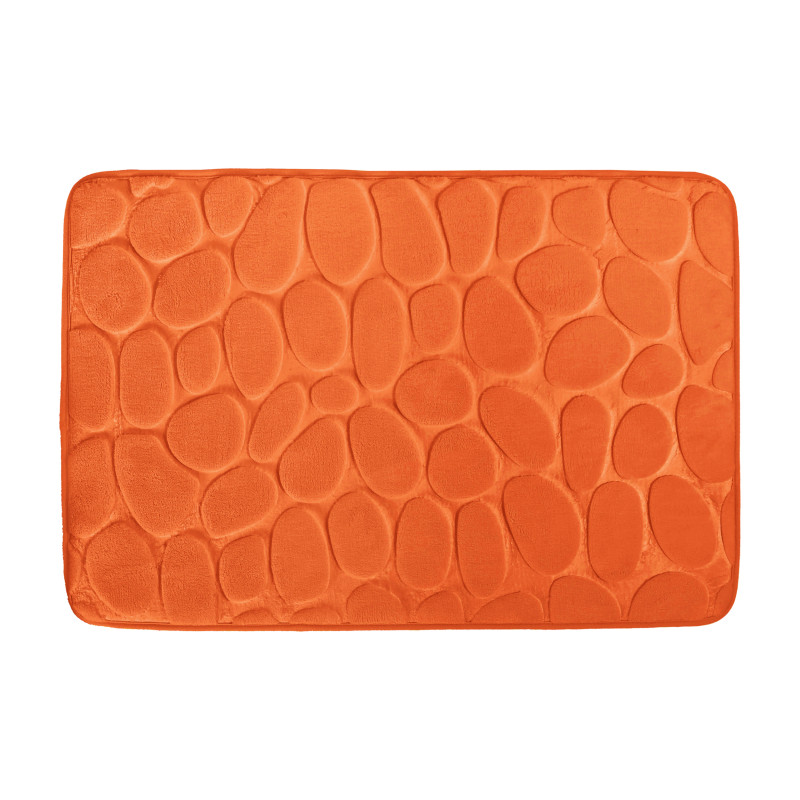 MSV Badematte PEBBLE Mikrofaser 40x60cm Orange