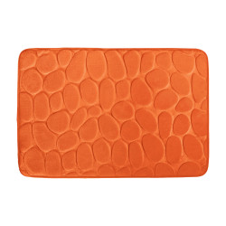 Microfiber bath mat PEBBLE 50x80cm Dark Orange MSV