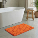 Tapis de bain Microfibre PEBBLE 50x80cm Orange Foncé MSV