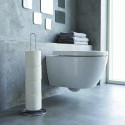 Toilet Roll Holder on Foot Gray Steel MSV