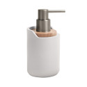 dispenser di sapone in poliresina e legno SYBELLA bianco Spirella