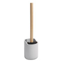 Brosse wc avec support Polyrésine & bois SYBELLA blanc Spirella