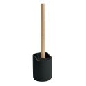 Brosse wc avec support Polyrésine & bois SYBELLA noir Spirella