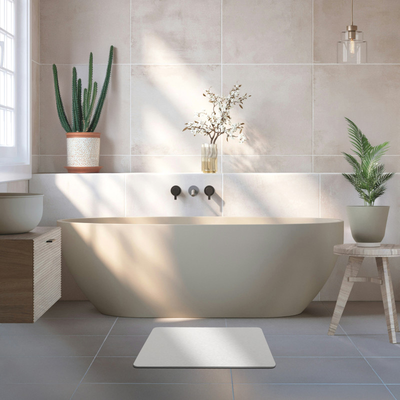 Diatomite bath mat off-white 80 x 50 cm MSV