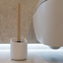 Toilet brush with polyresin & wood holder SYBELLA white Spirella