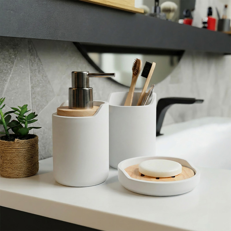 SYBELLA Polyresin-Becher Weiss Spirella