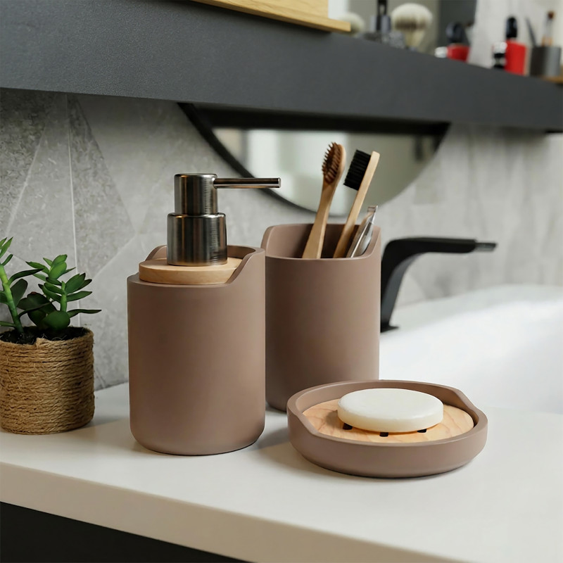 SYBELLA Polyresin-Becher Cappuccino Spirella