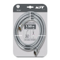Flexible de douche MSV Teddy 1,50 m Ø14 mm – Double verrouillage anti-torsion – Chrome