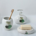 Set de 3 accesorios de baño Cerámica JAVA LINGGA Blanco MSV