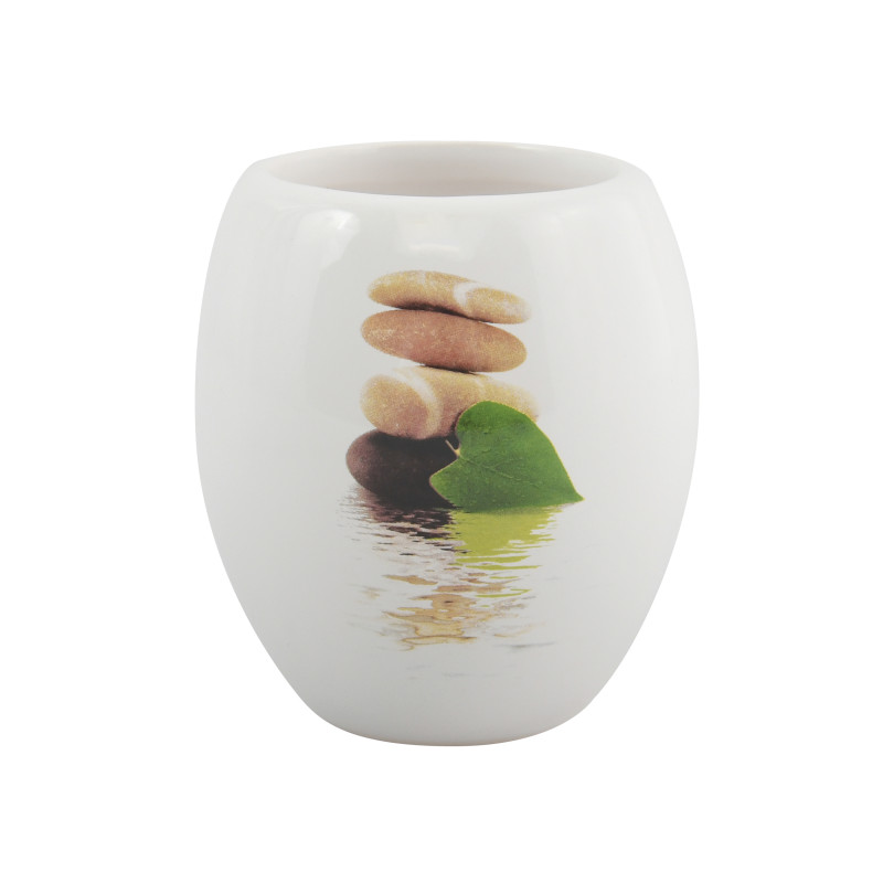 Set de 3 accesorios de baño Cerámica JAVA LINGGA Blanco MSV